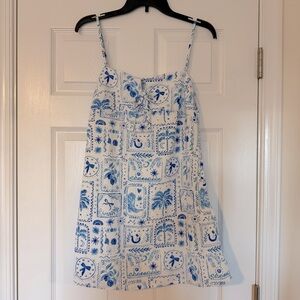 ALTAR'D STATE Blue Print Minidress